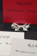 Place Card Holder Silver Bow