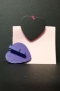 Purple Heart Black Board Place Card