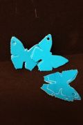 Aqua Butterfly Name Tags