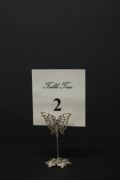 Place Card Holder Silver Butterfly